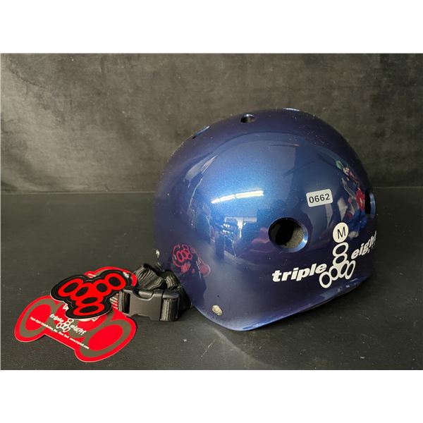 Triple Eight Certified Sweatsaver Bike/Sports Helmet - Size M - Blue - New with Tags!