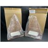 Image 2 : Lot of 2 Rose Gold 4-Tier Pyramid Jewelry Organizers/Holders with Tray - 12" Tall - New