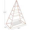 Image 6 : Lot of 2 Rose Gold 4-Tier Pyramid Jewelry Organizers/Holders with Tray - 12" Tall - New