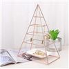Image 7 : Lot of 2 Rose Gold 4-Tier Pyramid Jewelry Organizers/Holders with Tray - 12" Tall - New
