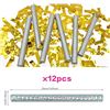 Image 7 : 4 Packs (48PCS Total) Gold Confetti Wands/Confetti Flick Flutter Sticks for Celebrations - New