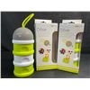 Image 1 : Lot of 2 Bbluv Dose Multipurpose Stackable Containers; Great for Snacks/On-the-Go! - New