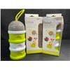 Image 1 : Lot of 2 Bbluv Dose Multipurpose Stackable Containers; Great for Snacks/On-the-Go! - New