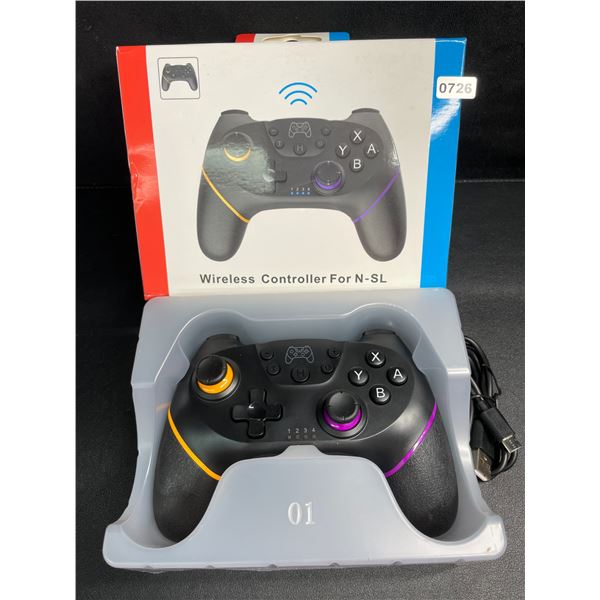 Wireless Controller for Nintendo Switch - Ergonomic Design; USB-C Rechargeable (Black) - New
