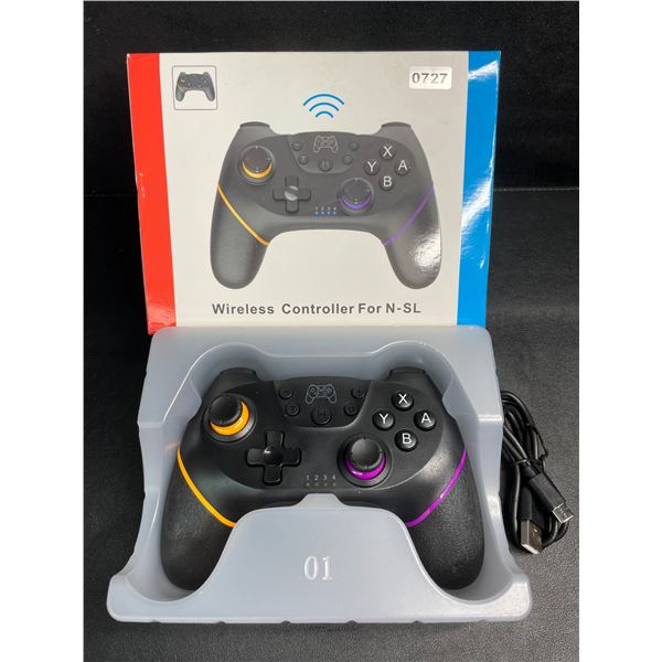 Wireless Controller for Nintendo Switch - Ergonomic Design; USB-C Rechargeable (Black) - New