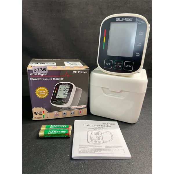 Sumee Wrist Digital Blood Pressure Monitor (Model: BSX325) - New in Box
