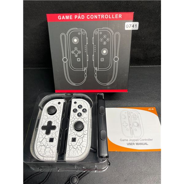 1 Pair of L + R JoyCon Controllers for Switch; Marble White Design - New