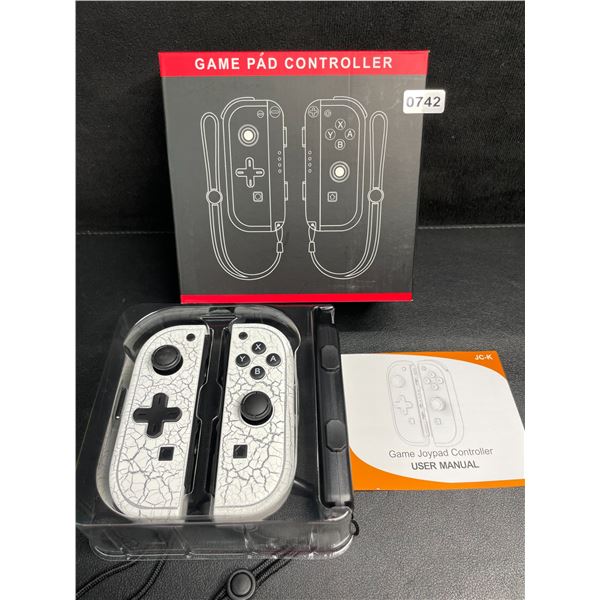 1 Pair of L + R JoyCon Controllers for Switch; Marble White Design - New