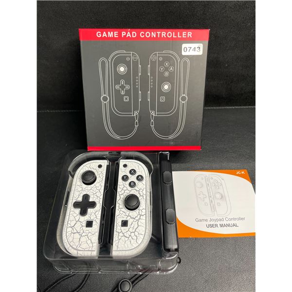 1 Pair of L + R JoyCon Controllers for Switch; Marble White Design - New
