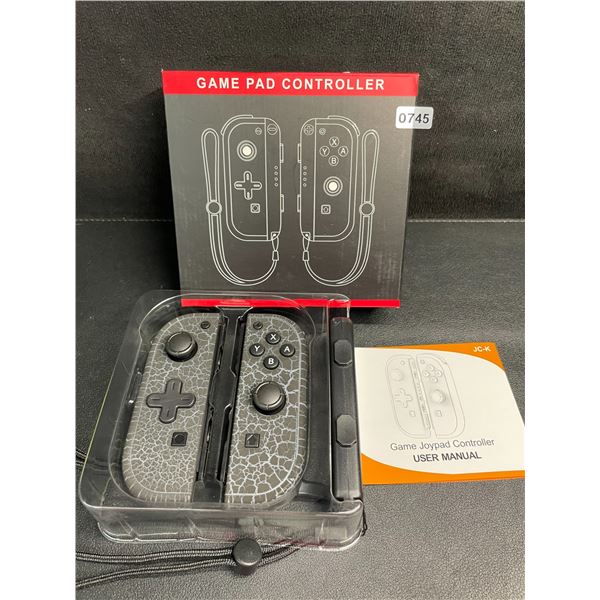 1 Pair of L + R JoyCon Controllers for Switch; Marble Black Design - New