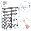 Image 3 : 7-Tier Metal Shoe Rack Tower/Shoe Storage Organizer Shelf; Holds 24-30 Pairs - New in Box
