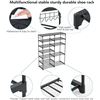 Image 4 : 7-Tier Metal Shoe Rack Tower/Shoe Storage Organizer Shelf; Holds 24-30 Pairs - New in Box