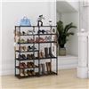 Image 9 : 7-Tier Metal Shoe Rack Tower/Shoe Storage Organizer Shelf; Holds 24-30 Pairs - New in Box