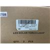 Image 5 : 2-Pack LED Solar Flame Torchlights for Lawn/Garden - New in Box