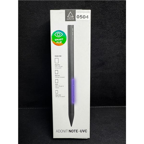 Adonit Note-UVC iPad Stylus Pen with LED UVC Germicidal Sanitization Lights - New