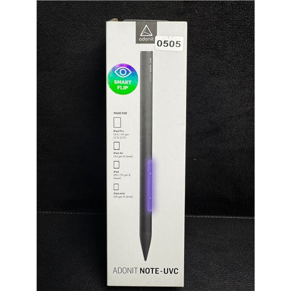Adonit Note-UVC iPad Stylus Pen with LED UVC Germicidal Sanitization Lights - New