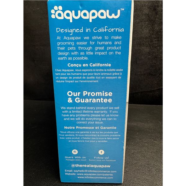 Aquapaw Pro Pet Grooming Tool - Sprayer and Scrubber Tool in One with Hose & Shower Attachment - New