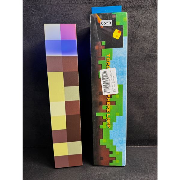 Minecraft Light-Up Wall Torch Lamp - USB-Rechargeable; Multi-Color Effects - New