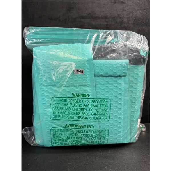 50-Pack of Teal Blue 4x8inch Self Sealing Padded Bubble Mailers - New