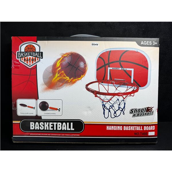 Hanging Basketball Board Play Set with Ball - New