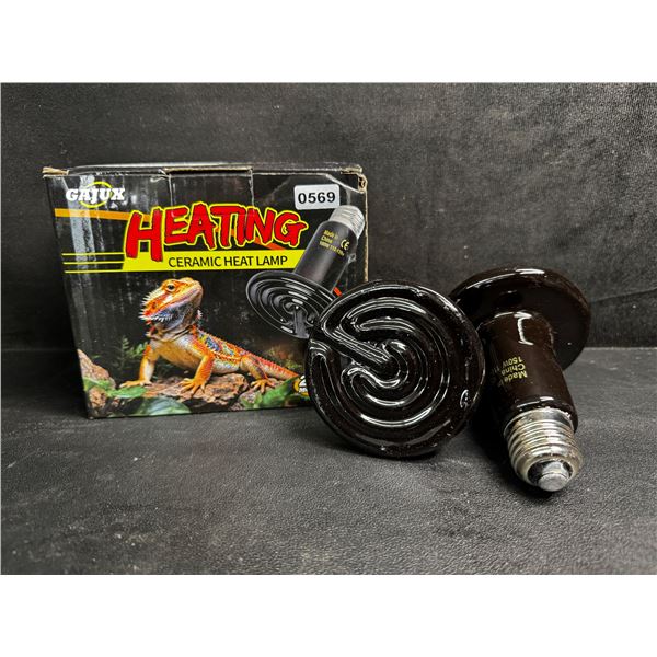 2-Pack of 150W Ceramic Heating Lamps for Reptiles - New