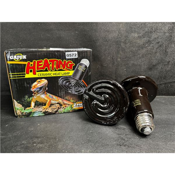 2-Pack of 150W Ceramic Heating Lamps for Reptiles - New