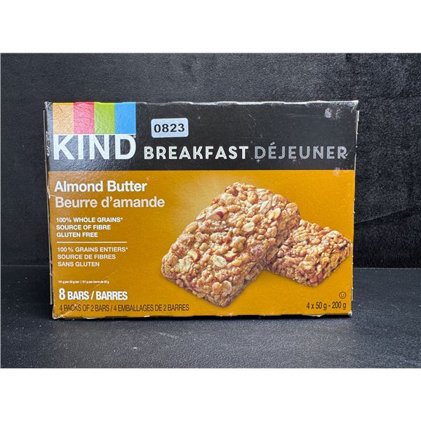 Kind 4x200G Breakfast Almond Butter Bars - 4 Packs with 2 in Each - New