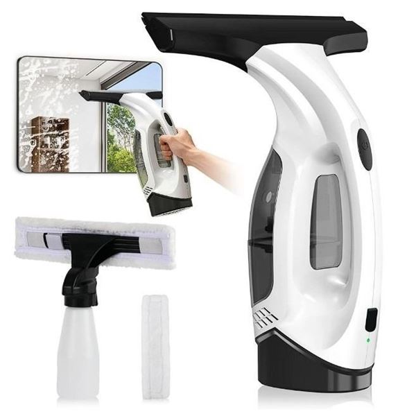 Cordless Electric Window Cleaner Tool Kit; 150ml Water Tank, 2000Pa Powerful Suction - New