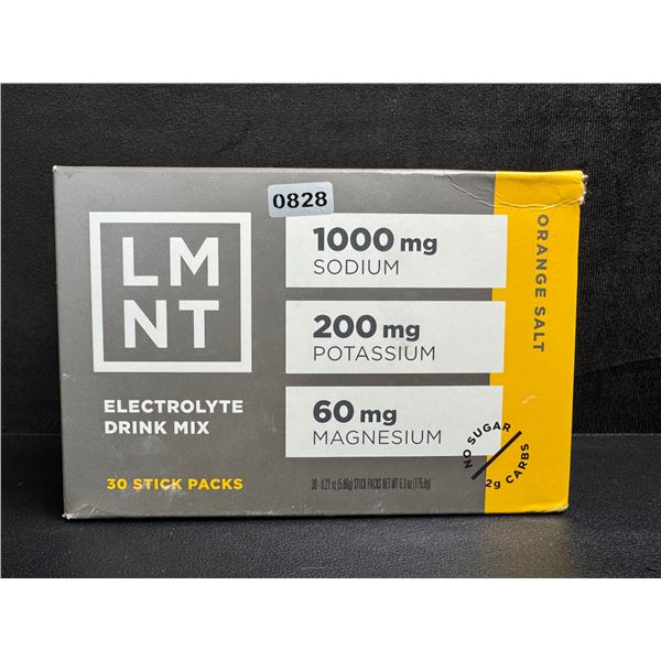 Box of 30 LMNT Electrolyte Drink Mix Pouches Orange Salt - New