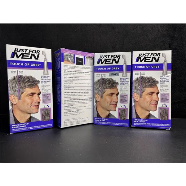 4 Boxes of Just for Men Touch of Grey Medium Brown - New