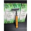 Image 3 : 5 EcoLuxe Wooden Handle Personal Reusable Razors - New