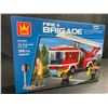 Image 1 : Fire Brigade The Ariel Ladder Fire Truck 249PC Lego-Style Toy Building Set - New Sealed