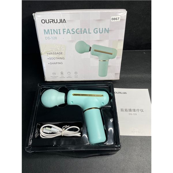 Mini Handheld Massage Gun (Teal) For Pain Relief/Muscle Recovery - New