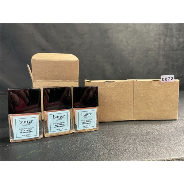9PCS (3x 3-Packs) Butter London Sheer Wisdom Nail Tinted Moisturizer - New