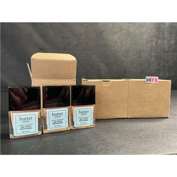 9PCS (3x 3-Packs) Butter London Sheer Wisdom Nail Tinted Moisturizer - New