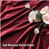 Image 2 : Miulee 2-Panels Burgundy Velvet Blackout Curtains (52" x 84") - New