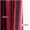 Image 7 : Miulee 2-Panels Burgundy Velvet Blackout Curtains (52" x 84") - New