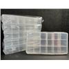 Image 2 : 6-Pack Plastic Organizer Boxes with Dividers (18 Grids) Great for Beads/Fishing Tackle/etc. - New