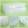Image 5 : 6-Pack Plastic Organizer Boxes with Dividers (18 Grids) Great for Beads/Fishing Tackle/etc. - New
