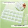 Image 6 : 6-Pack Plastic Organizer Boxes with Dividers (18 Grids) Great for Beads/Fishing Tackle/etc. - New