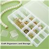 Image 7 : 6-Pack Plastic Organizer Boxes with Dividers (18 Grids) Great for Beads/Fishing Tackle/etc. - New