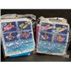 Image 8 : 2-Pack of Inflatable Pool Float Lounge Chairs/Water Pool Float Hammocks - Blue/Pink - New
