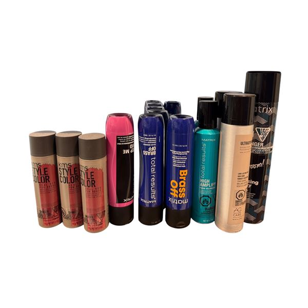 Mixed Salon Products - Matrix Shampoo & Volumizer, KMS Color Spray, AG Hair & Hair Products