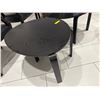 Image 3 : Set of 2 IKEA KYRRE Black Triangular Coffee Tables - Stackable Birch Veneer Three-Leg Design
