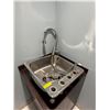 Image 2 : Stainless Steel Drop-In Bar Sink with Brushed Nickel Gooseneck Pull-Down Faucet