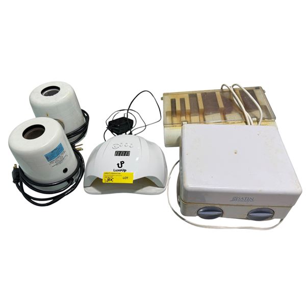 Professional Nail & Waxing Equipment Lot - Satin Smooth Wax Warmer, LuxeUp LED Lamp & Tool Sterilize