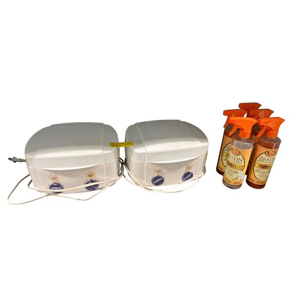 2 Satin Smooth Professional Double Wax Warmers & 5 Satin Smooth Skin Care Sprays