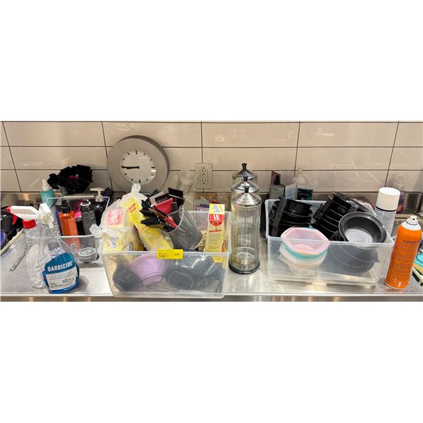 Assorted Salon Supplies - Hair Color Mixers, Brushes, Brush Cleaners