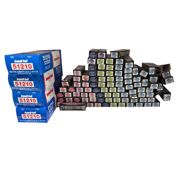 90+ Matrix Color Sync Hair Colors & Handi-foil Sheets - Assorted Cobalt Blue, Moss Green, Sapphire B