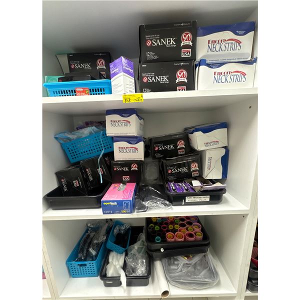 Bulk Salon Disposable Essentials Lot - Sanek & Encore Neck Strips, Rollers & End Papers